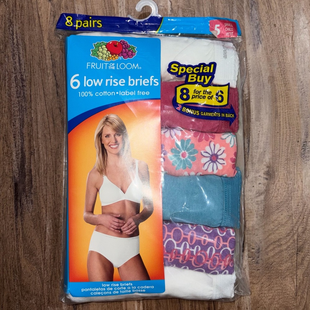 2006 Fruit of the Loom low rise briefs underwear 8 pack Size 5 Small NEW